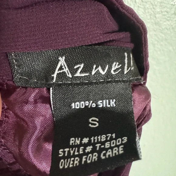 Chic Plum Ruffle Blouse - Picture 6 of 6